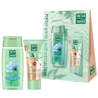 ПН Чистая линия bestseller лосьон тоник 100 мл скраб для лица 50 мл 