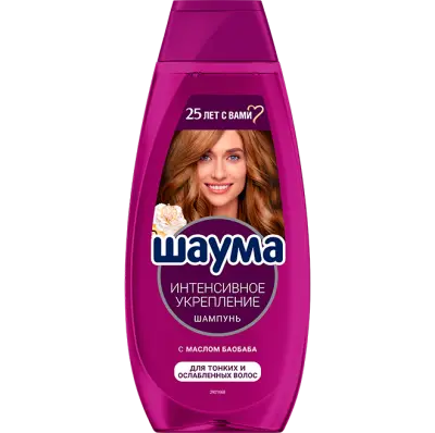 Shauma шампунь интенсив укрепление с маслом баобаба для тонких и ослабл 370 мл 