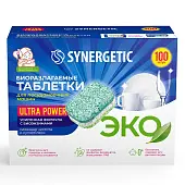 Synergetic ultra power таблетки для посудомоечных машин 100 шт
