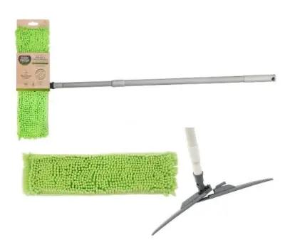 Master FRESH эко швабра флеттер супервпитывающая микрофибра с длинным ворсом телескоп сверхусиленный черенок цанга увеличенная платформа 1шт 