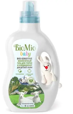 BioMio baby bio laundry гель и кондиционер для детского белья 900 мл 