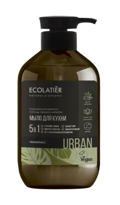 Ecolatier Жидкое мыло для рук ЛЕМОНГРАСC кухонное, 600 мл 