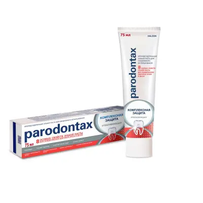Parodontax зубная паста комплексная защита отбеливающая с фтором 75 мл 