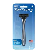 TopTech мужская бритва basic 3 1 станок+1 сменная кассета совместима с gillette mach3