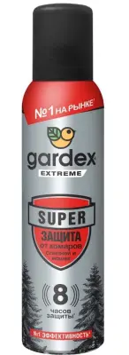 Gardex Extreme Super аэрозоль от комаров слепней и мошек 150 мл 