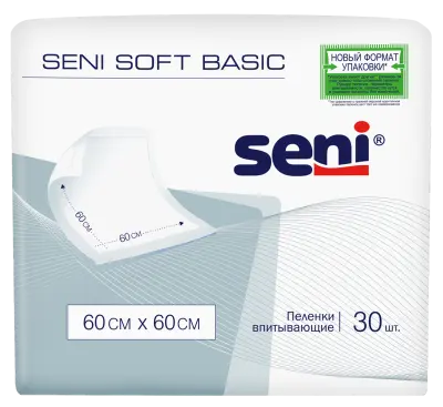 Пеленки BELLA гигиенические SENI Basic по 30 шт 60*60 soft 