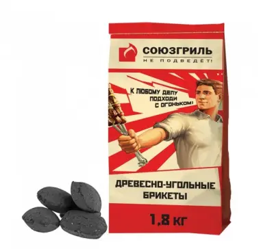 Союзгриль брикеты угольные длительного горения 1.8кг 