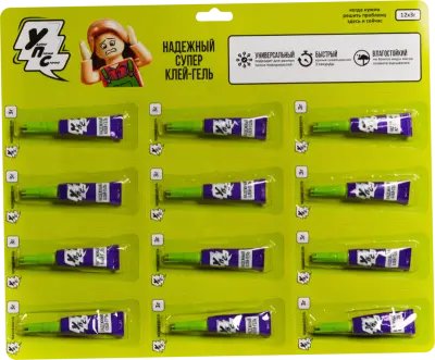Упс супер клей гель на карте 12 шт 