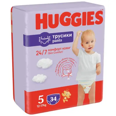 Huggies Unisex подгузники трусики 13-17 кг 5 размер 34 шт 