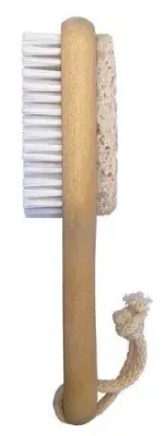 Lei пемза  педикюрн со щеткой деревянная ручка искусственная щетина 