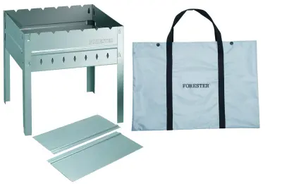 FORESTER MOBILE. Мангал разборный со складным дном и рёбрами жёсткости, 40*30*40 см (5) М 