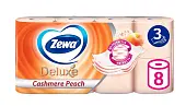 Zewa туалетная бумага deluxe 3 х слойная персик 8 шт