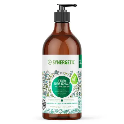 Synergetic гель для душа сандал и ягоды можжевельника 750 мл 