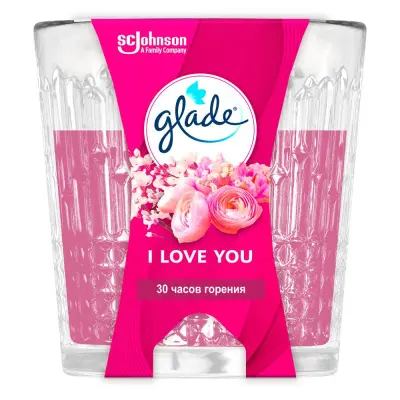Glade ароматизированная свеча i love you 130 г 