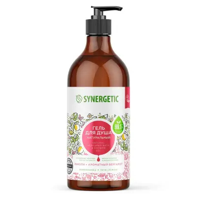 Synergetic гель для душа пачули и ароматный бергамот 750 мл 