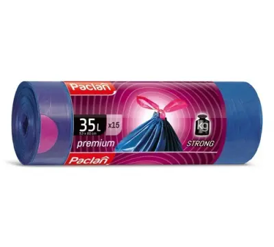 Paclan мешки для мусора с тесьмой Premium 35л 15шт 