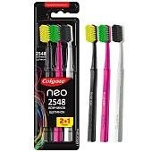 Colgate neo зубная щетка 2548 кончиков щетинок средней жесткости промоупаковка 2+1
