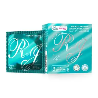 Romeo and Juliette презервативы elite 3 in1 контурные анатомич ребристые с пупырышками нат латекс 3 шт 