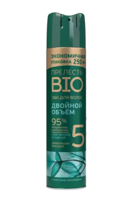 Прелесть био лак для волос морские минералы сверхсильнная фиксация 250 мл 