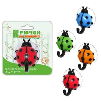 Мультидом крючок божья коровка на присоске 