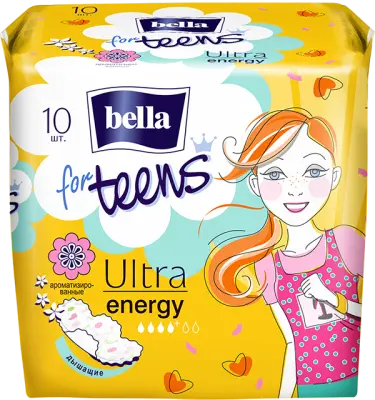 BELLA  for Teens Energy прокладки гигиенические супертонкие 10шт 