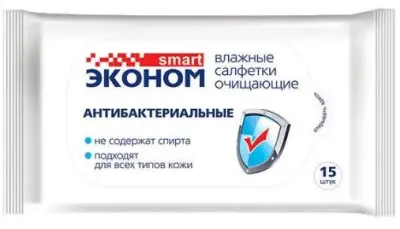 Эконом smart №15 влажные салфетки антибактериальные 