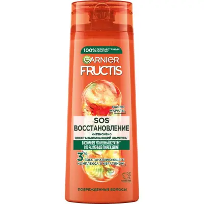 Fructis укрепляющий шампунь для волос sos восстановление для поврежденных волос 400 мл 