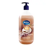 Aura крем мыло шелк и кофе silky cream флакон дозатор 1000 мл