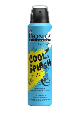 Deonica for teens дезодорант спрей cool & splash 150 мл 