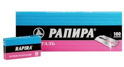 РАПИРА лезвия Суперсталь в блоке 10*10шт 