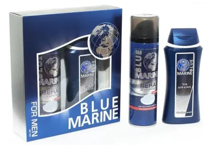 Blue Marine под набор  гель для душа 250  пена для бритья 200 муж 