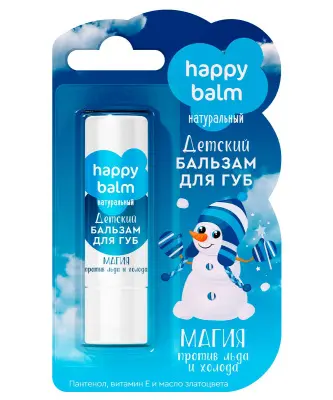 Happy Balm детский бальзам для губ магия против льда и холода 3.6 гр 