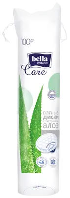 BELLA Ватные подушечки 100шт с экстр. алоэ 