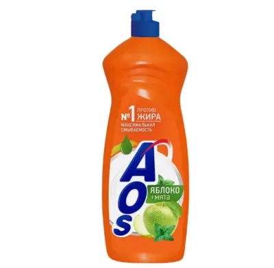 AOS средство для мытья посуды яблоко мята 900 мл 
