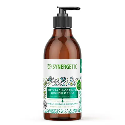 Synergetic жидкое мыло сандал и ягоды можжевельника 380 мл 