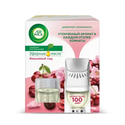 Airwick диффузор аромамасел со сменным флаконом вишневый сад 19 мл 