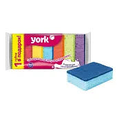 York губки для посуды колор люкс  6+1 шт