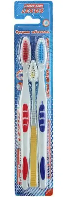 Dr Clean зубная щетка Lexus средняя 3шт 