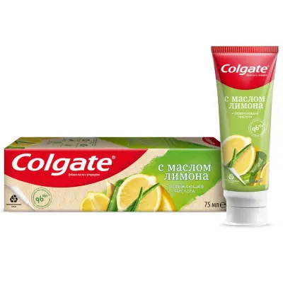 Colgate зубная паста naturals освежающая чистота с маслом лимона с фторидом 75 мл 