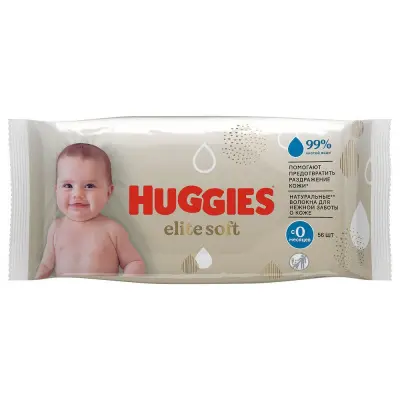 Huggies Elite Soft влажные салфетки для новорожденных 56 шт 