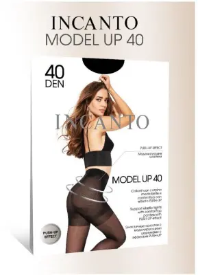 INCANTO колготки model up 40  nero 5 шорт с эффектом push up 19% эластана 