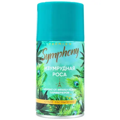 Symphony авт освежитель воздуха изумрудная роса 250 см3 сменный баллон 