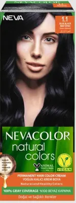Nevacolor Natural Colors стойкая крем краска для волос 1.BLACK чёрный 