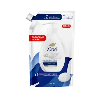 Дав крем мыло жидкое красота и уход 500мл сменный блок 