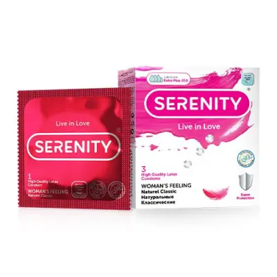 Serenity презервативы из натурального латекса woman s feeling натуральные классические 3 шт уп 