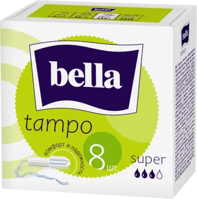 BELLA Тампоны женские гигиен. без аппликатора comfort  марки 'tampo bella' Super по 8 шт 