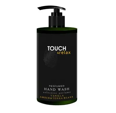 TOUCH&Relax парфюмированный гель для мытья рук ваниль амбра и бобы тонка 450 мл 