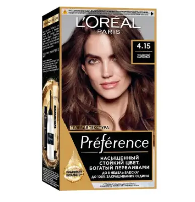 L'oreal Preference краска для волос 4.15 каракас глубокий каштан 