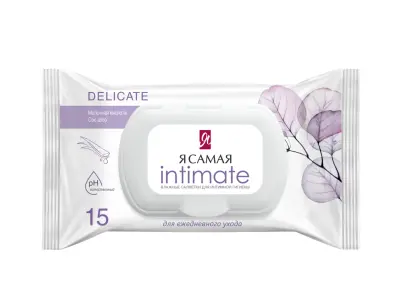 Я Самая влажные салфетки для интимной гигиены алоэ 15 шт 