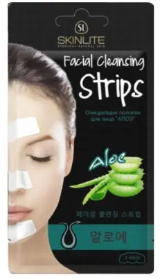 Skinlate полоски для глубокого очищения пор носа алоэ 